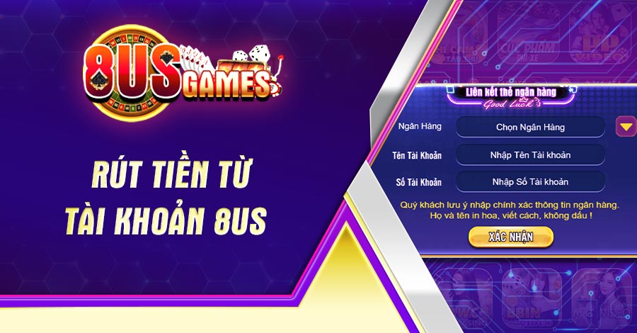 Rút tiền từ tài khoản 8US